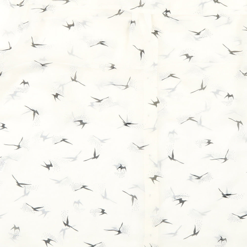 Womens UK Size M Wallis White Basic Button-Up