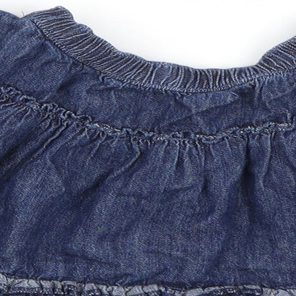 George Girls Blue  Denim Skater Skirt Size 2-3 Years