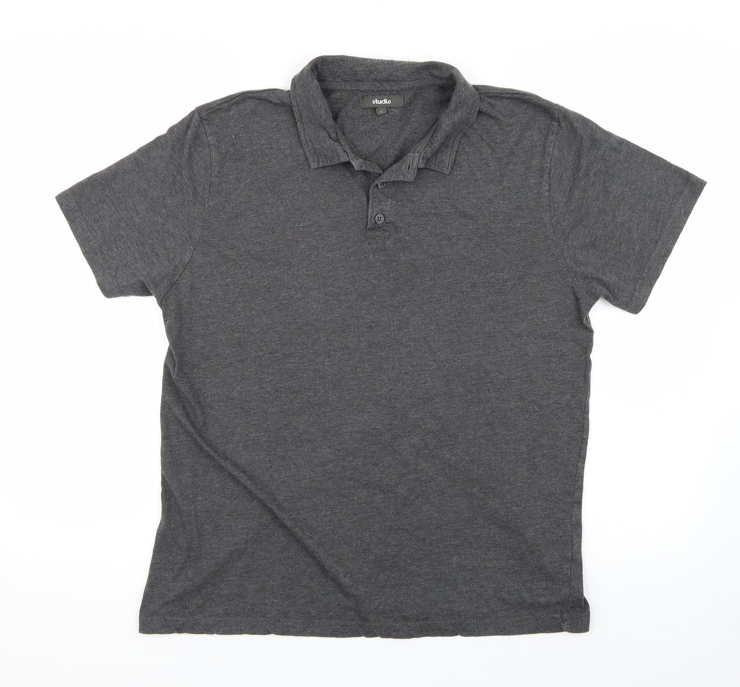 Studio Mens Grey    Polo Size L