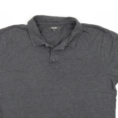 Studio Mens Grey    Polo Size L