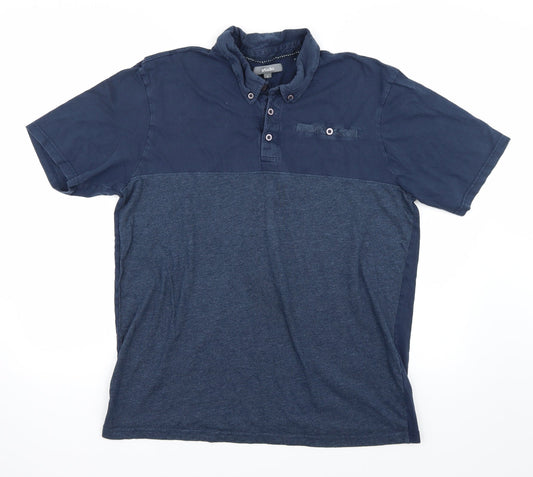 Studio Mens Blue    Polo Size L