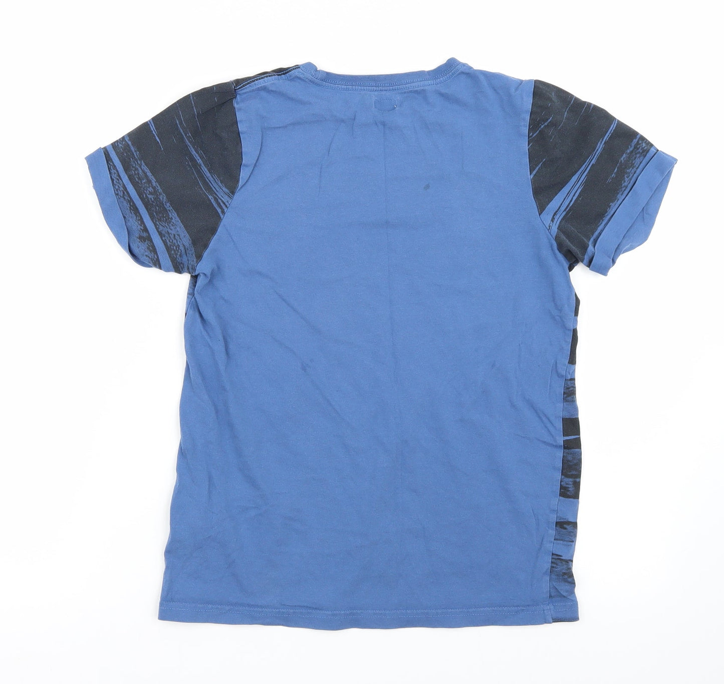 F&F Girls Blue Striped  Basic T-Shirt Size 10-11 Years