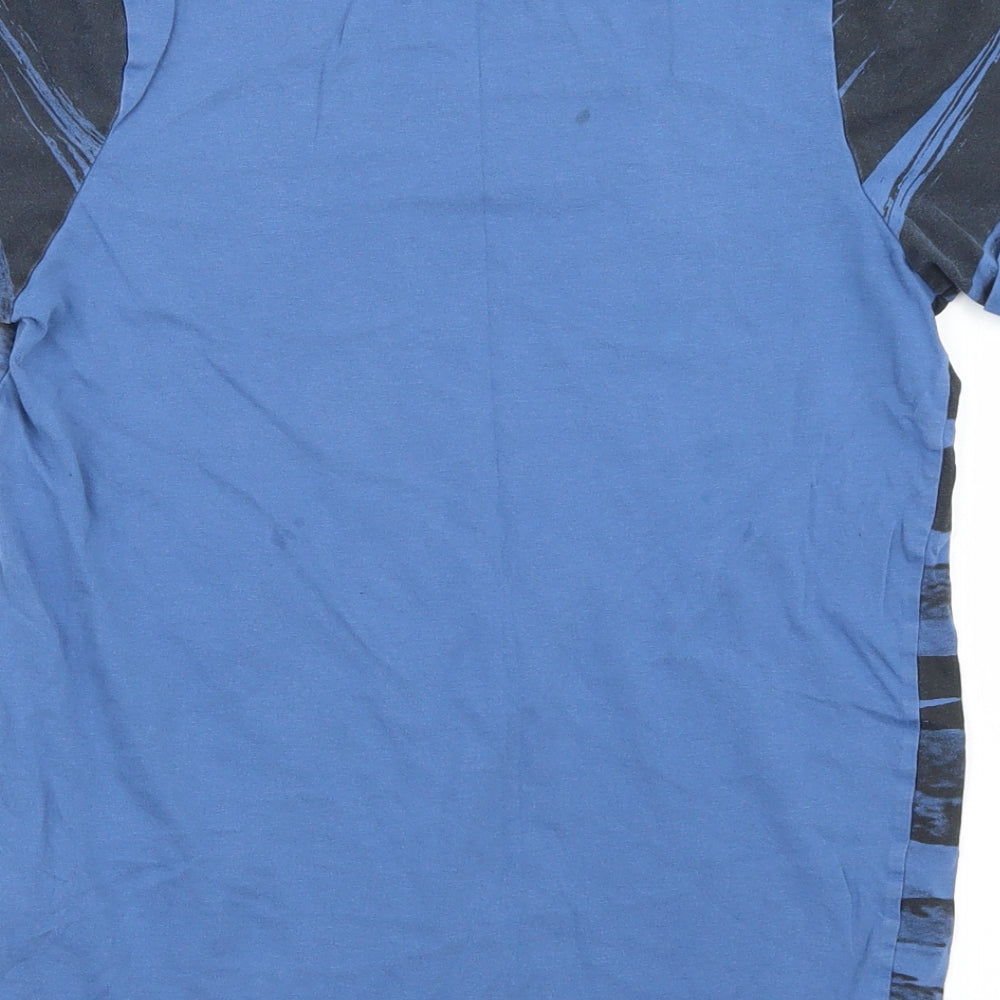 F&F Girls Blue Striped  Basic T-Shirt Size 10-11 Years