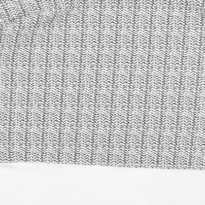 Izabel Womens White Geometric  Pullover Jumper Size 12