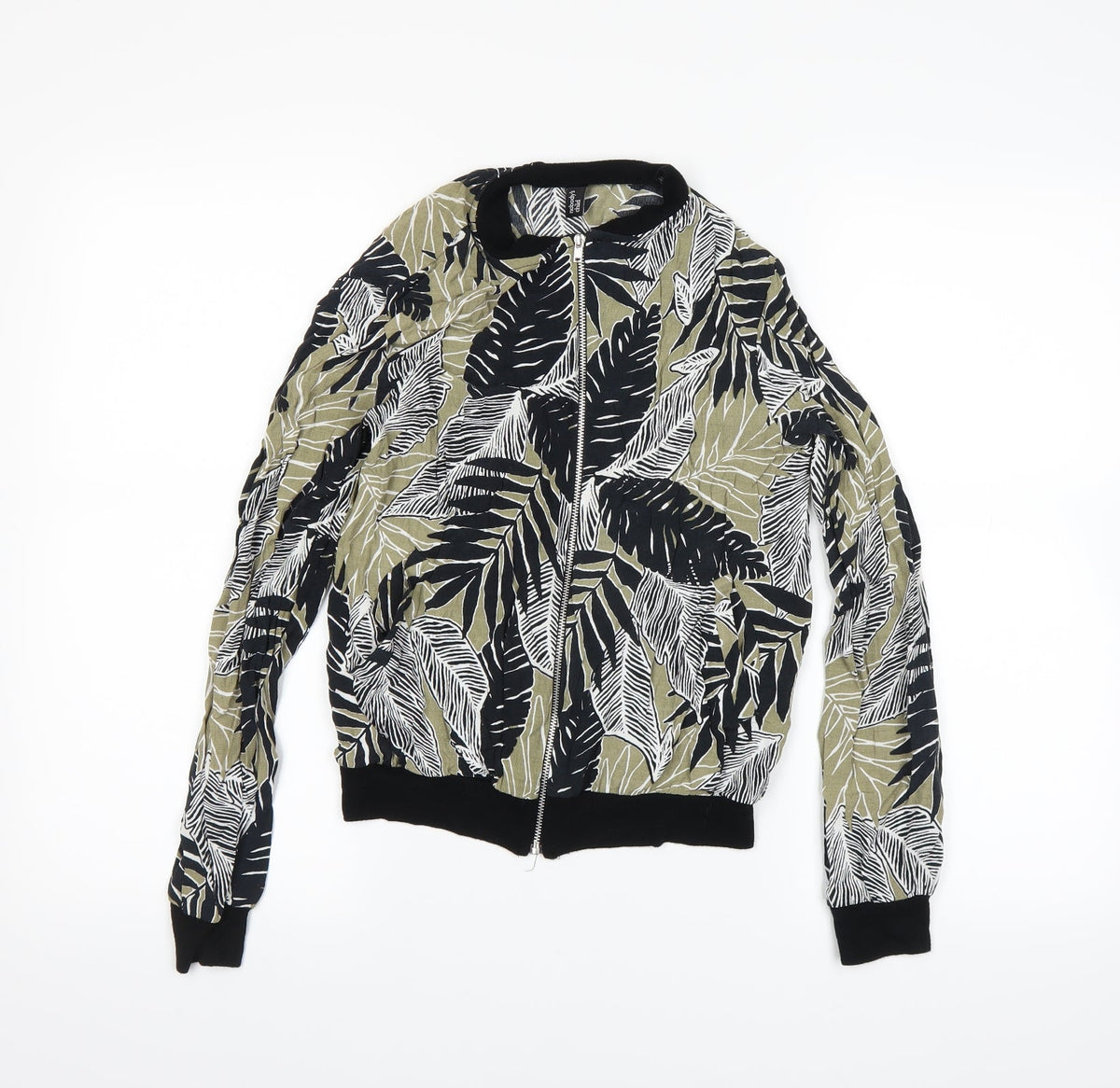 Nobody Womens Brown Floral  Bomber Jacket Jacket Size 6
