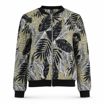 Nobody Womens Brown Floral  Bomber Jacket Jacket Size 6