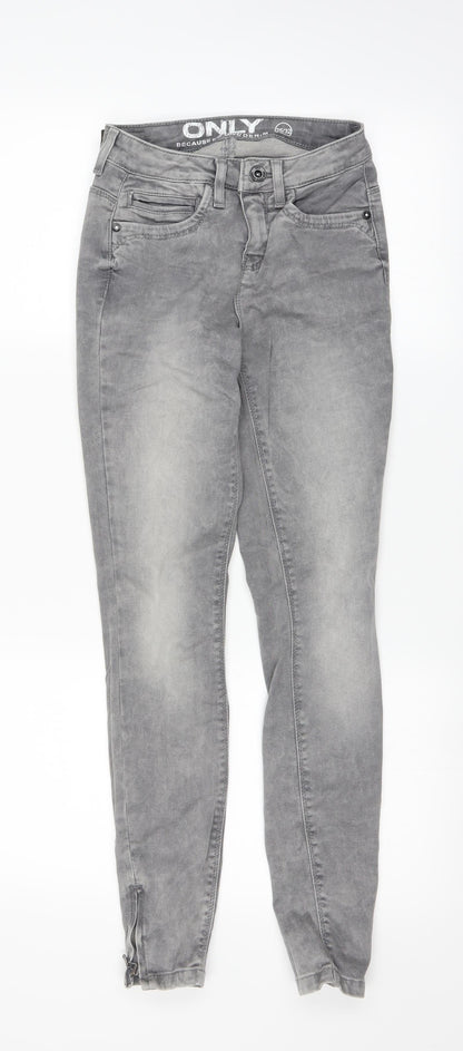 Only Womens Grey   Straight Jeans Size 4 L27 in