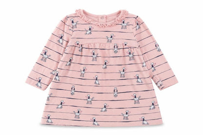 Front view of George Baby Pink Striped A-Line, size 3-6, Months