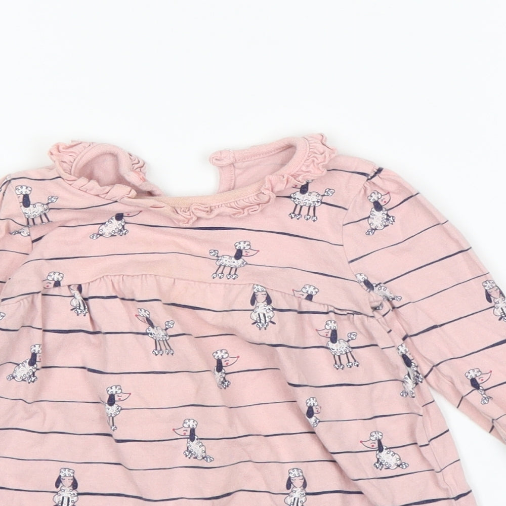 George Baby Pink Striped  A-Line  Size 3-6 Months