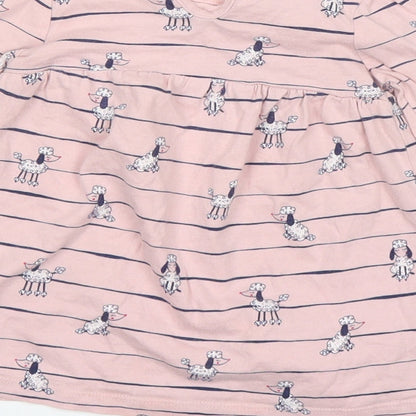George Baby Pink Striped  A-Line  Size 3-6 Months