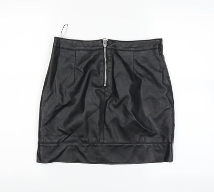 Dorothy Perkins Womens Black   A-Line Skirt Size 8
