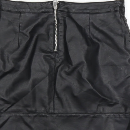 Dorothy Perkins Womens Black   A-Line Skirt Size 8