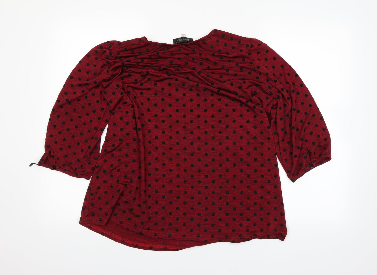 Presence Womens Red   Basic T-Shirt Size 16