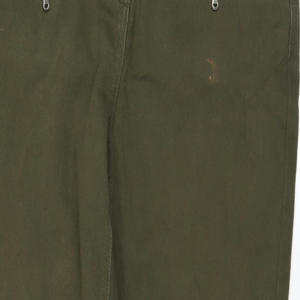 Womens UK Size 12 Preworn Regular Fit Skinny Green Jeans