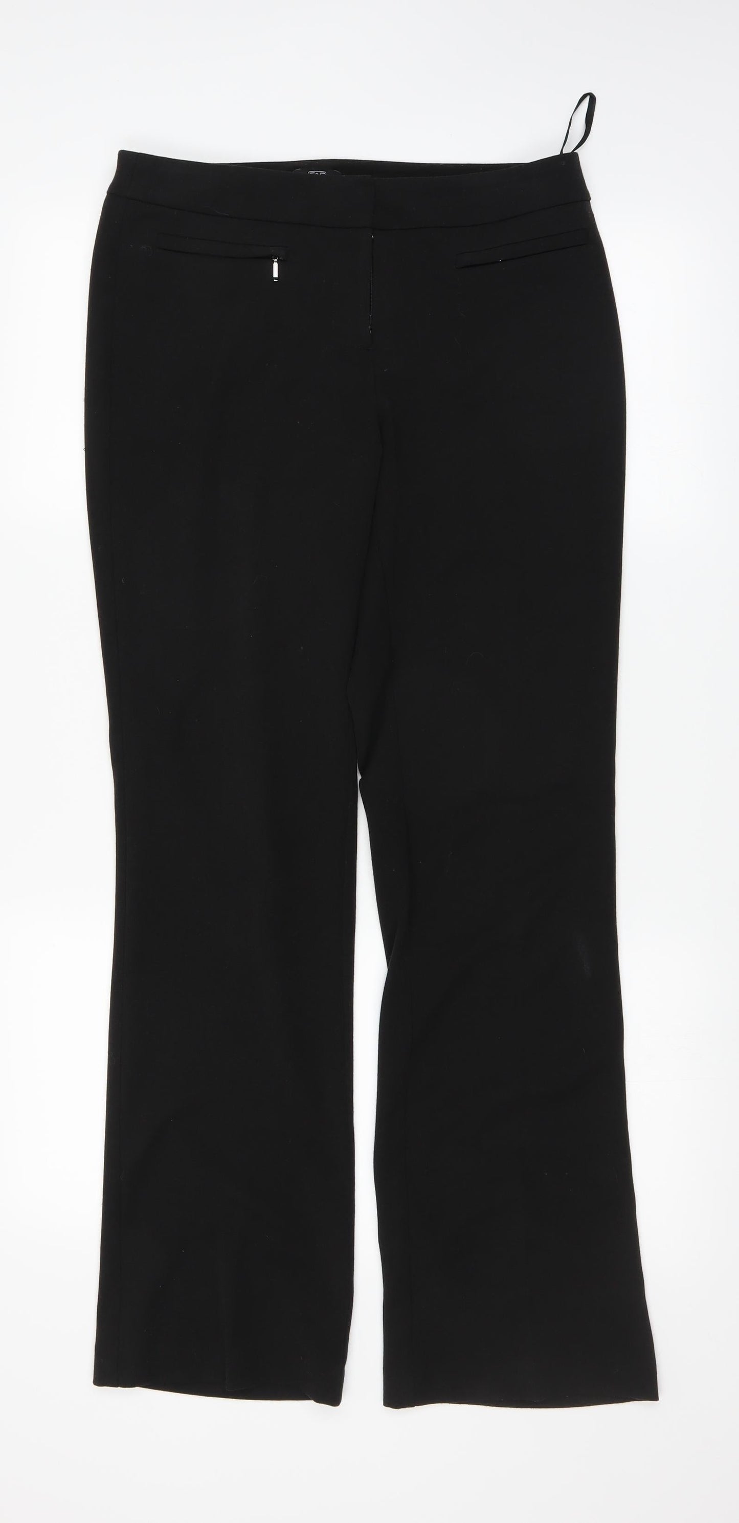 F&F Womens Black   Trousers  Size 8 L28 in