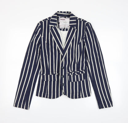 NEXT Womens Blue Striped  Jacket  Size 8