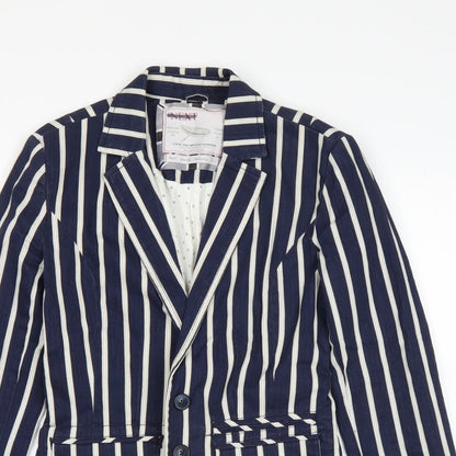 NEXT Womens Blue Striped  Jacket  Size 8