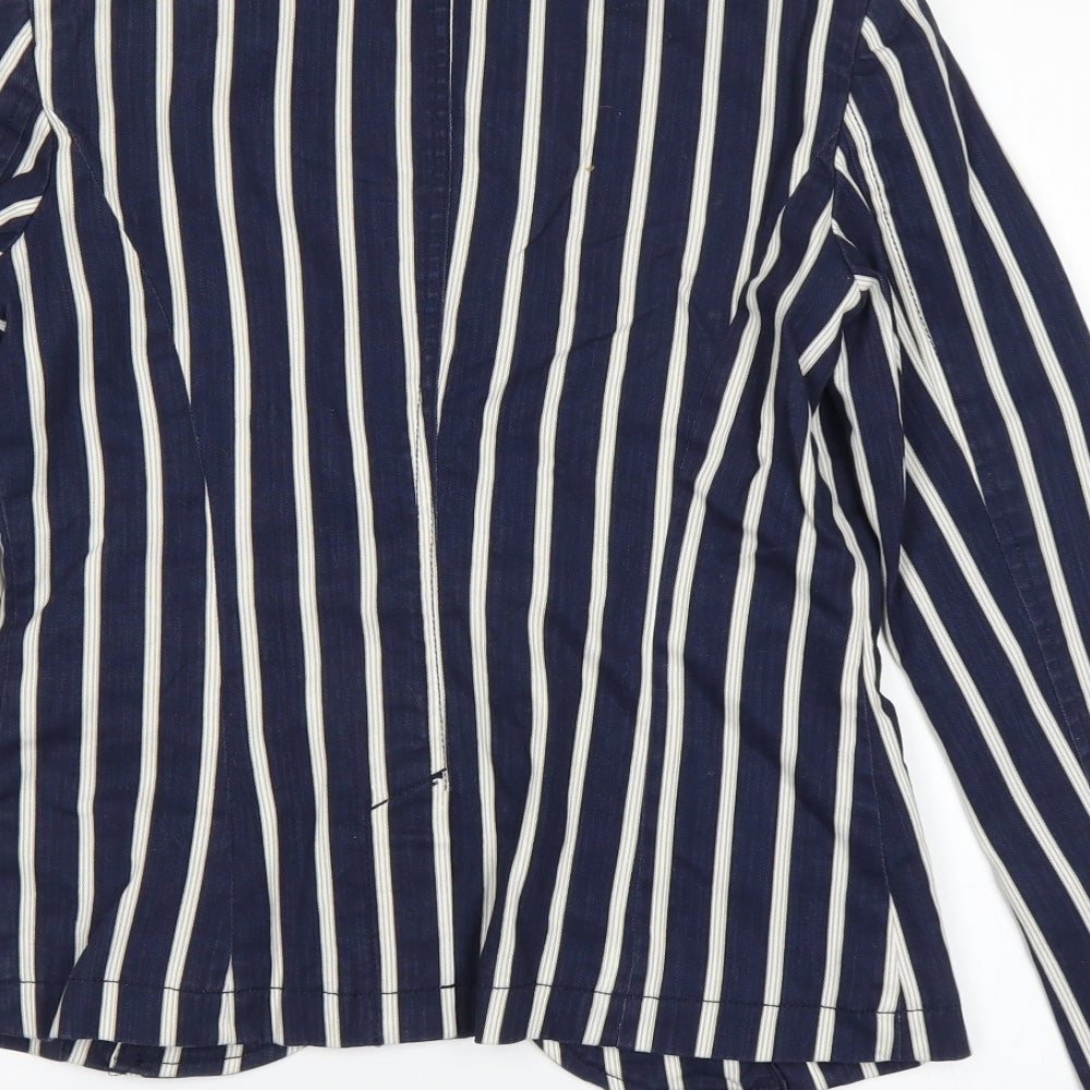 NEXT Womens Blue Striped  Jacket  Size 8