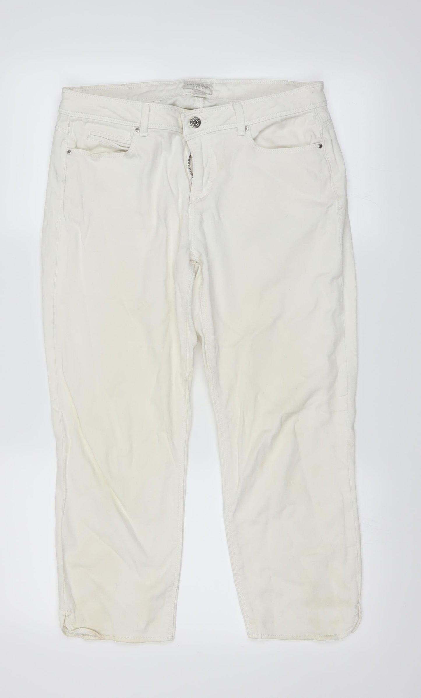 Monsoon Womens White   Straight Jeans Size 12 L23 in