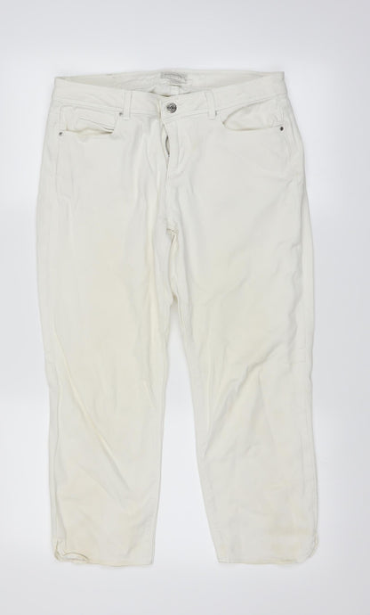 Monsoon Womens White   Straight Jeans Size 12 L23 in