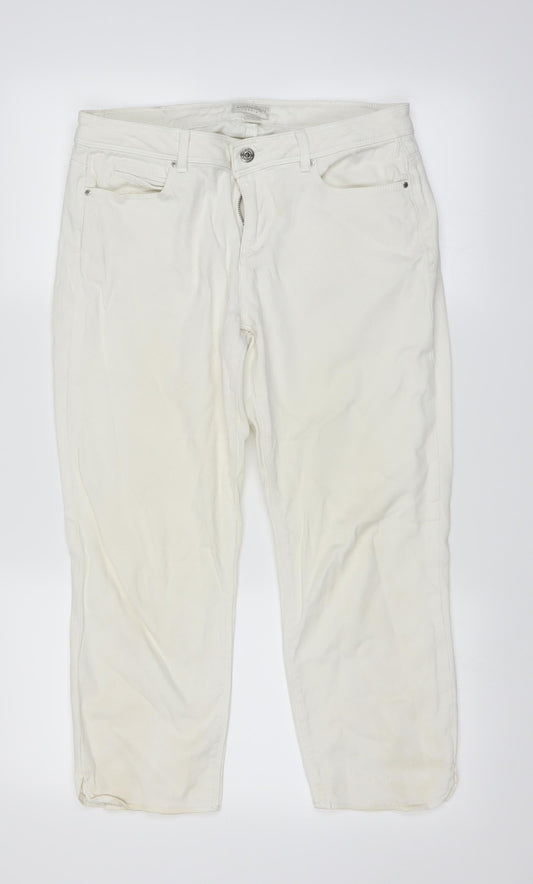 Monsoon Womens White   Straight Jeans Size 12 L23 in