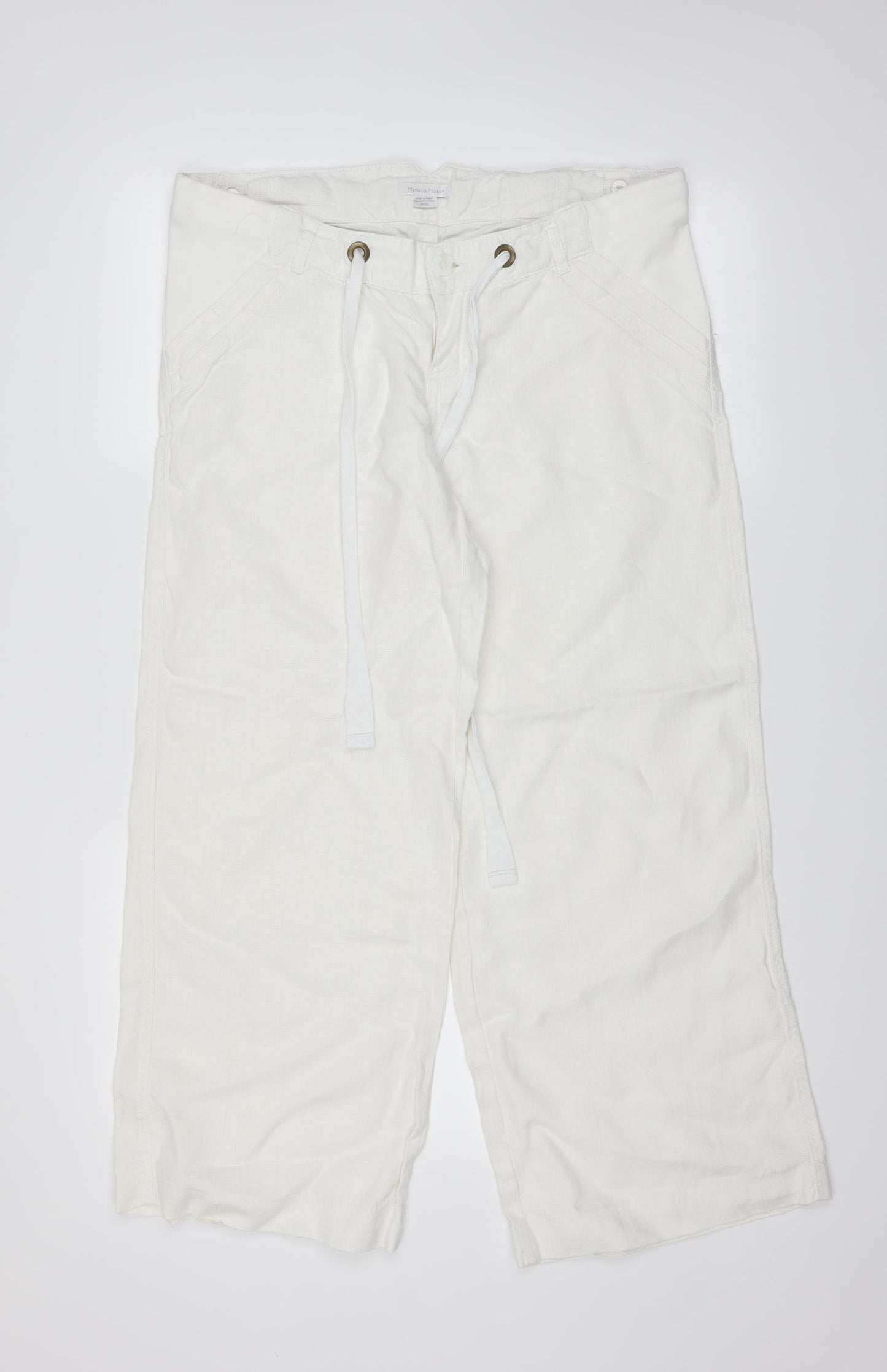 mamas & papas Womens White   Straight Jeans Size 10 L25 in