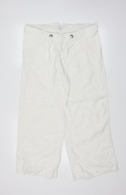 mamas & papas Womens White   Straight Jeans Size 10 L25 in