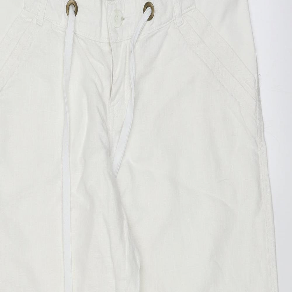 mamas & papas Womens White   Straight Jeans Size 10 L25 in