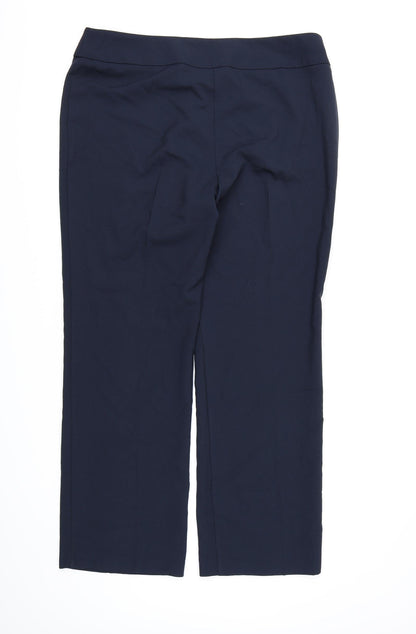George Womens Blue  Rayon Dress Pants Trousers Size 16 L31 in