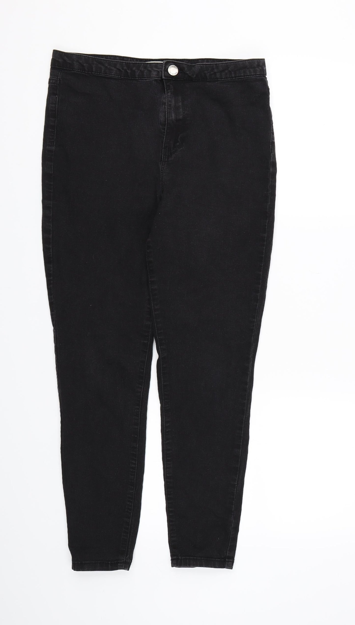 Denim CO. Womens Black  Denim Skinny Jeans Size 14 L26 in