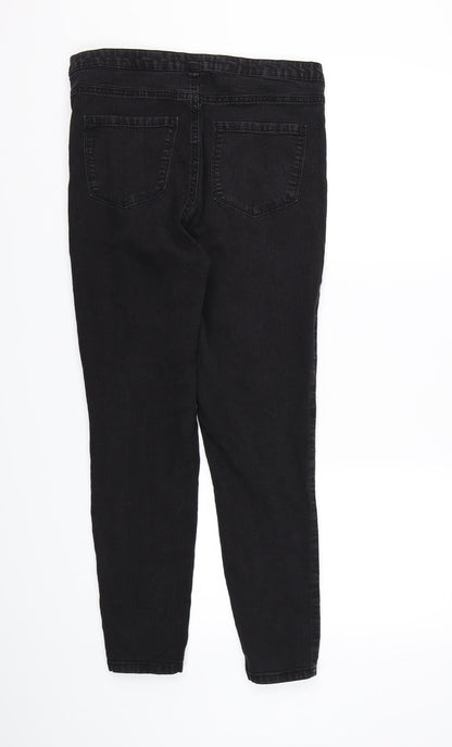 Denim CO. Womens Black  Denim Skinny Jeans Size 14 L26 in