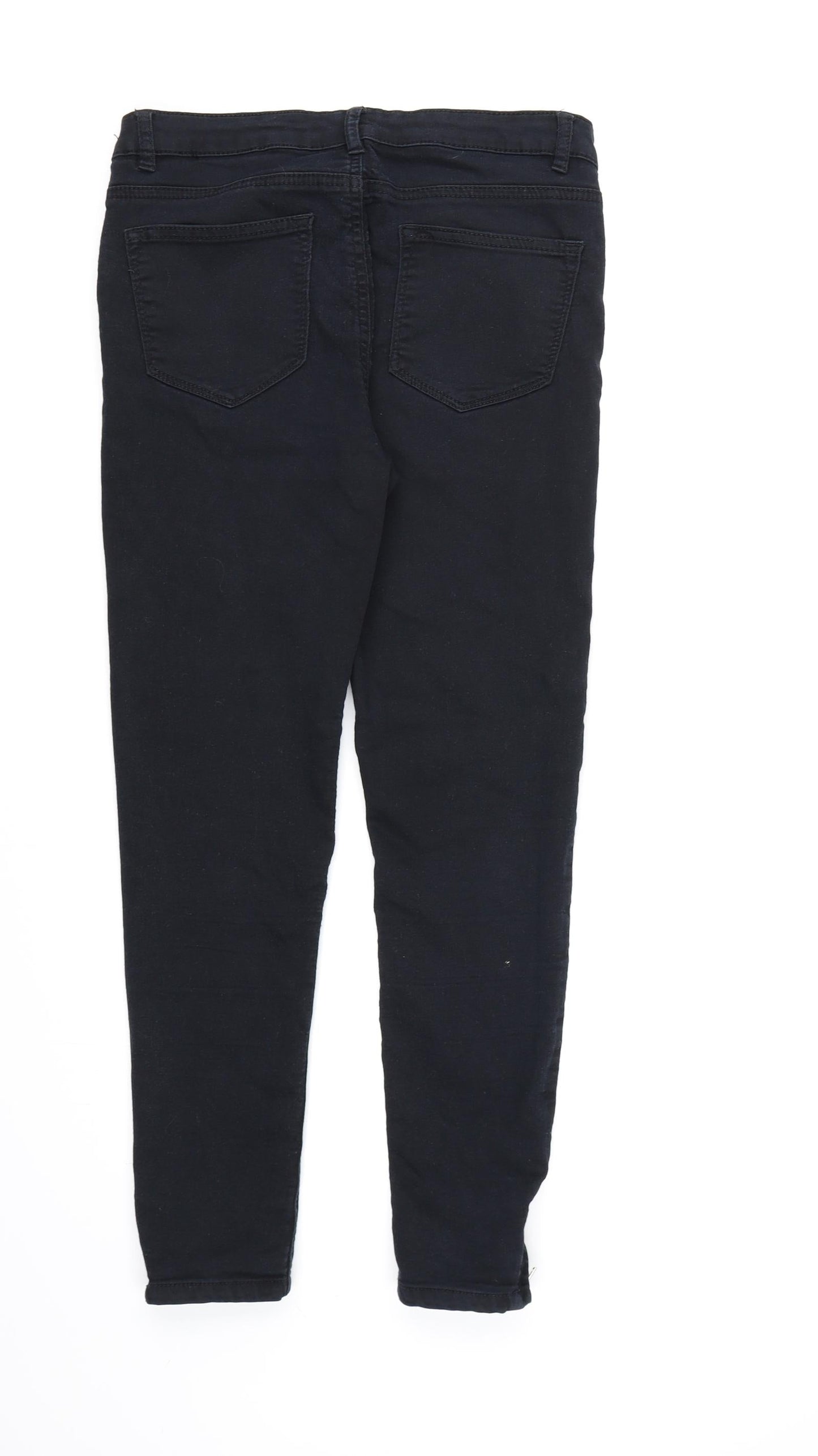 Denim CO. Womens Black  Denim Skinny Jeans Size 12 L24 in