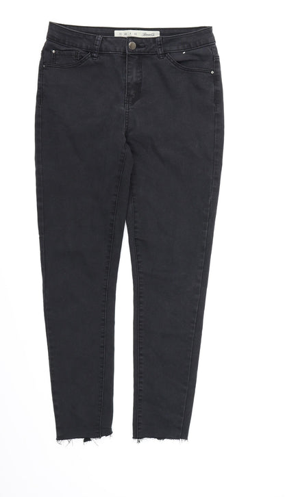 Denim CO. Womens Black  Denim Skinny Jeans Size 12 L26 in