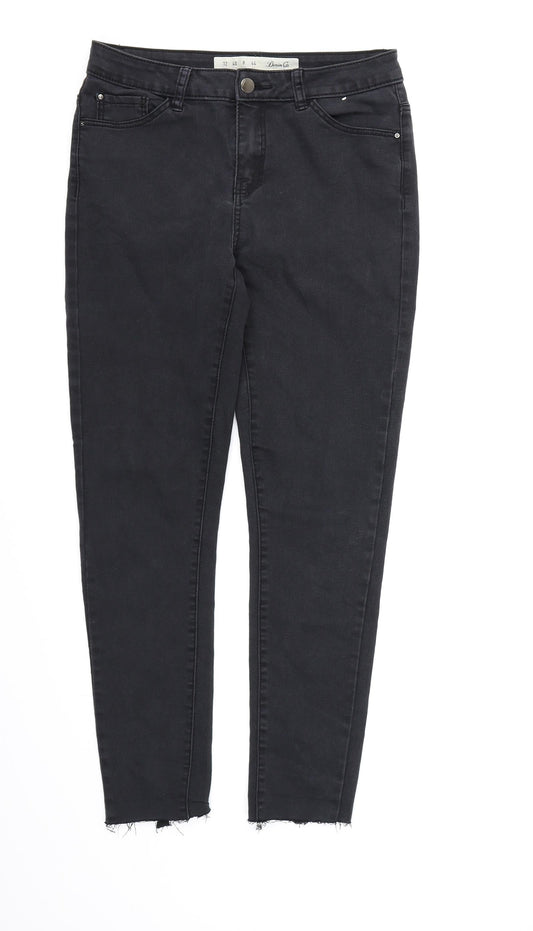 Denim CO. Womens Black  Denim Skinny Jeans Size 12 L26 in