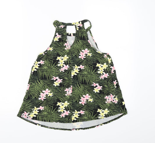 Womens UK Size 10 Dorothy Perkins Green Basic Tank