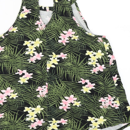 Womens UK Size 10 Dorothy Perkins Green Basic Tank