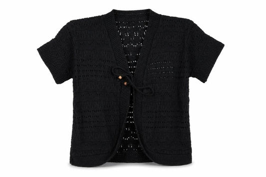 Pure & Natural Womens Black  Knit Cardigan Jumper Size XL