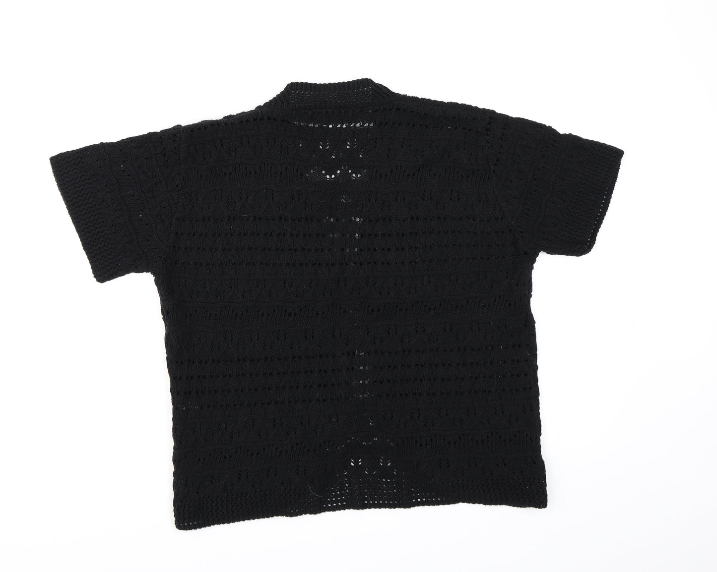 Pure & Natural Womens Black  Knit Cardigan Jumper Size XL