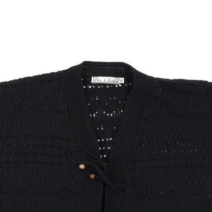 Pure & Natural Womens Black  Knit Cardigan Jumper Size XL