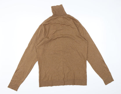 Primark Mens Brown  Knit Pullover Jumper Size M
