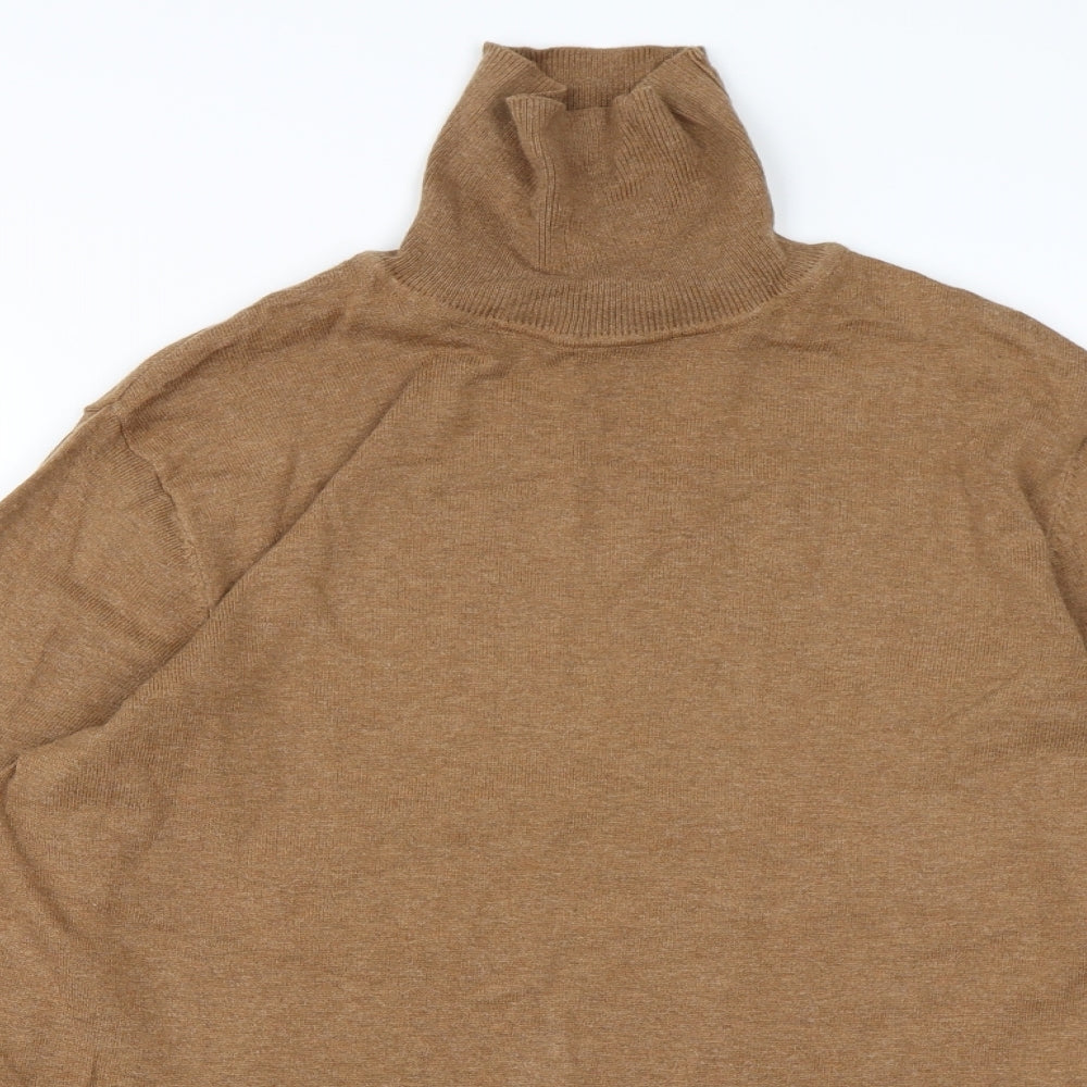 Primark Mens Brown  Knit Pullover Jumper Size M