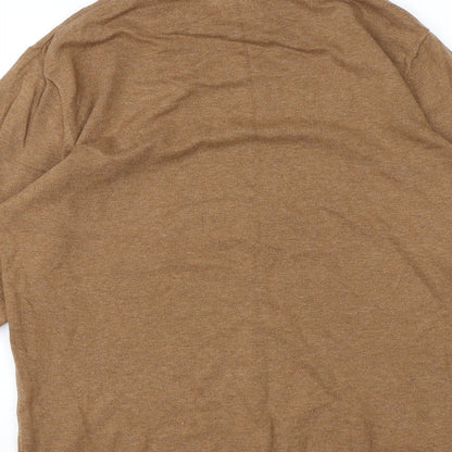 Primark Mens Brown  Knit Pullover Jumper Size M