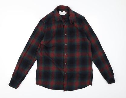 Mens UK Size S Topman Red  Button-Up Long Sleeve Casual Shirt