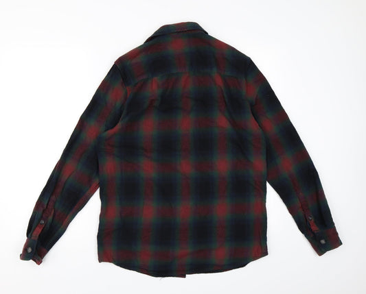 Topman Mens Red Check   Button-Up Size S