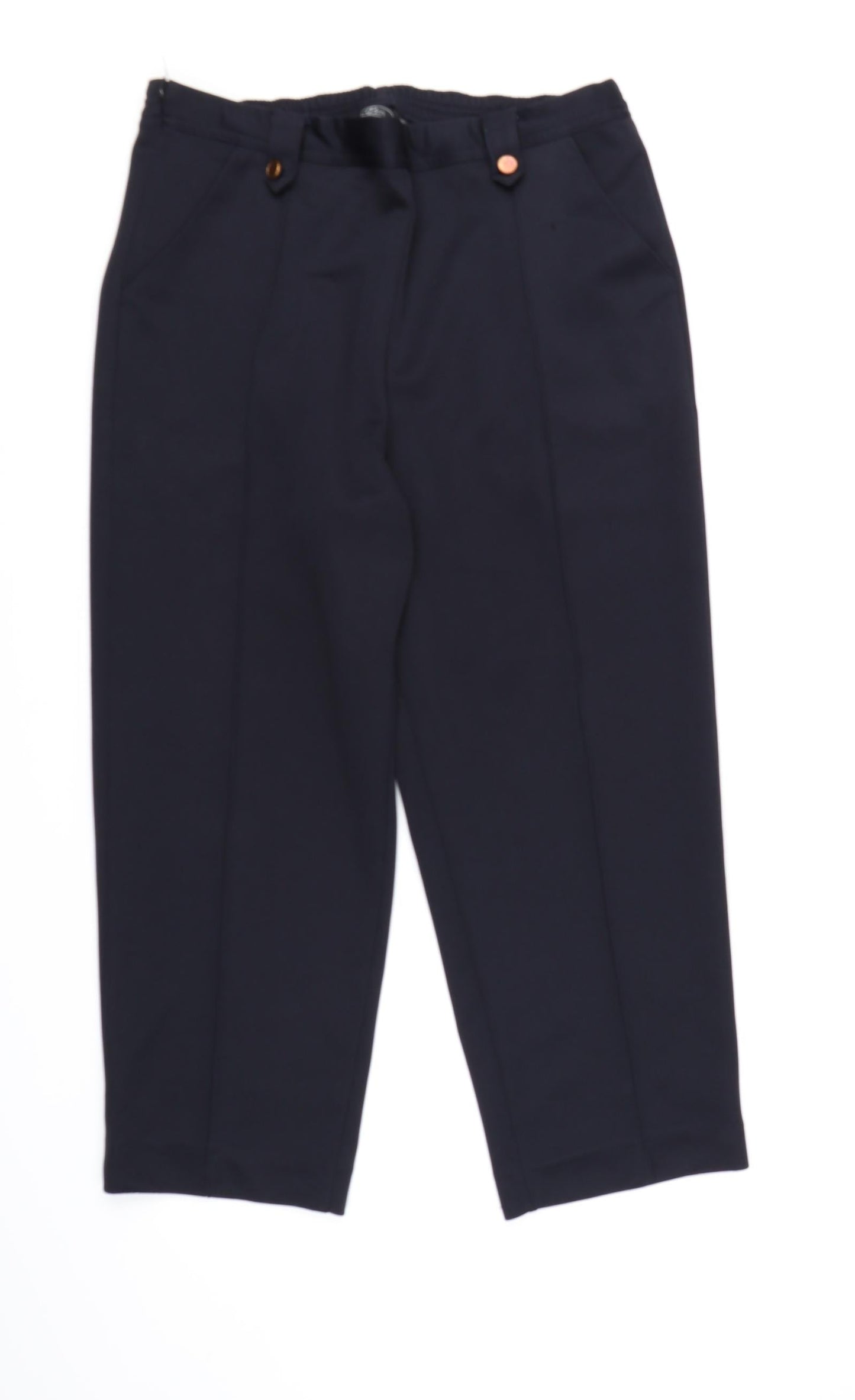 Womens UK Size 12 BM Collection Regular Fit  Blue Trousers