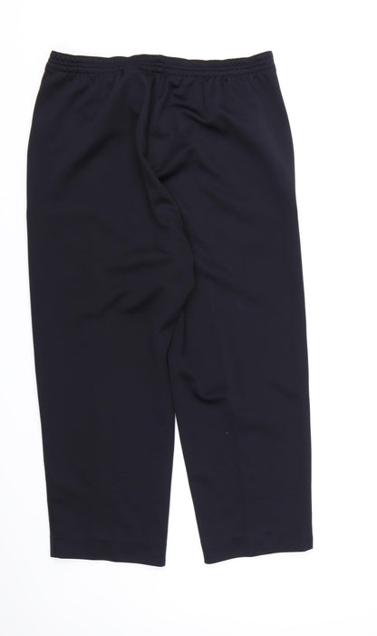Womens UK Size 12 BM Collection Regular Fit  Blue Trousers