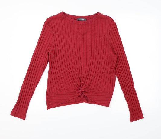 Primark Womens Red   Wrap Jumper Size 18