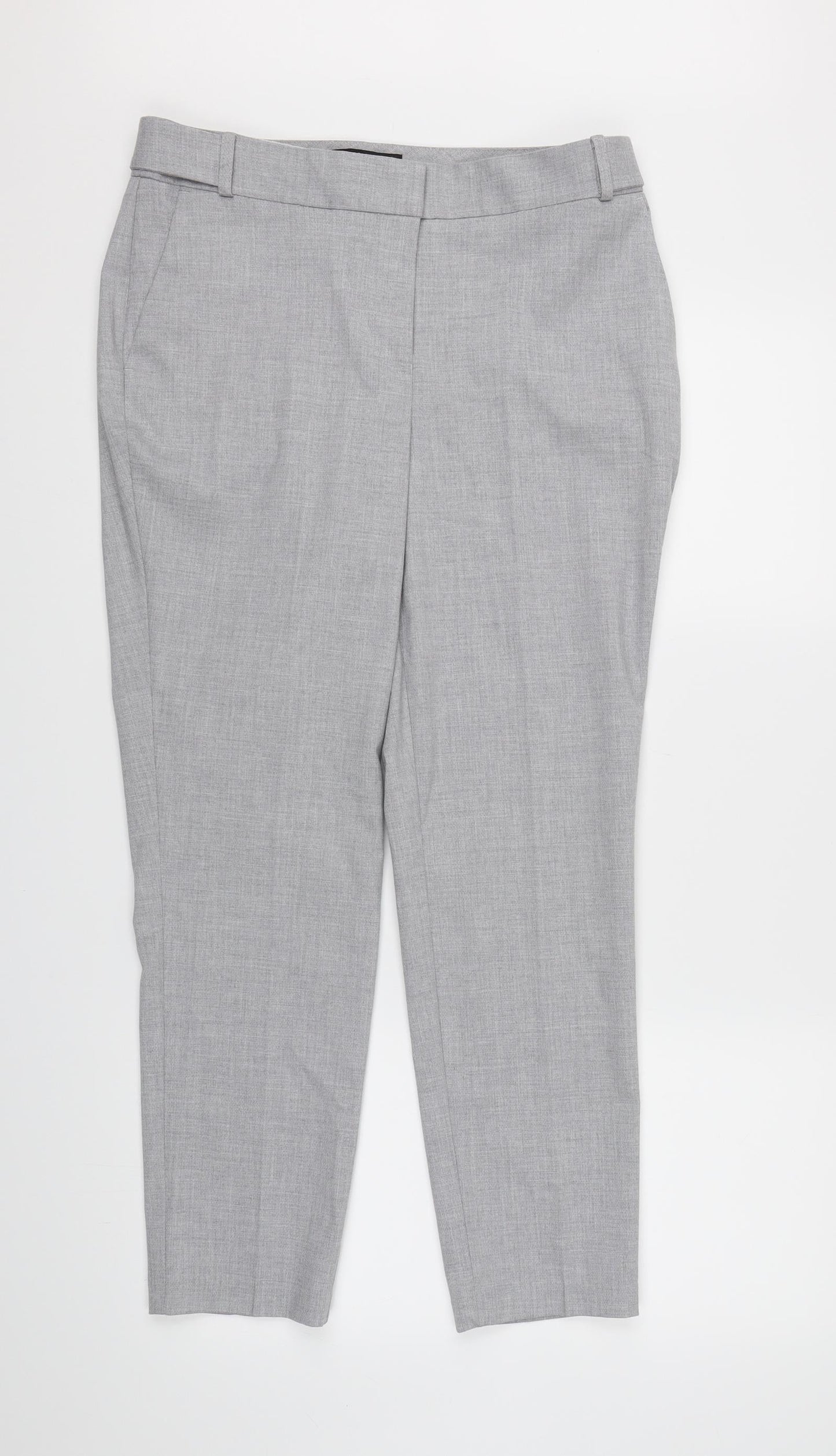 Womens UK Size 10 NEXT Regular Fit Dress Pants Grey Trousers