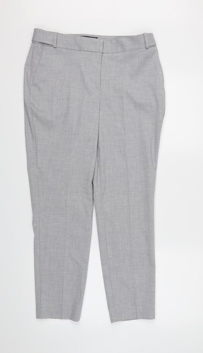 Womens UK Size 10 NEXT Regular Fit Dress Pants Grey Trousers
