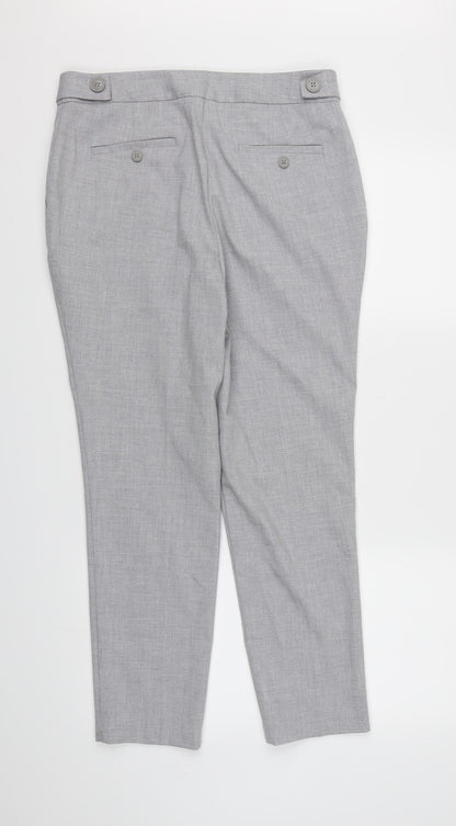 Womens UK Size 10 NEXT Regular Fit Dress Pants Grey Trousers